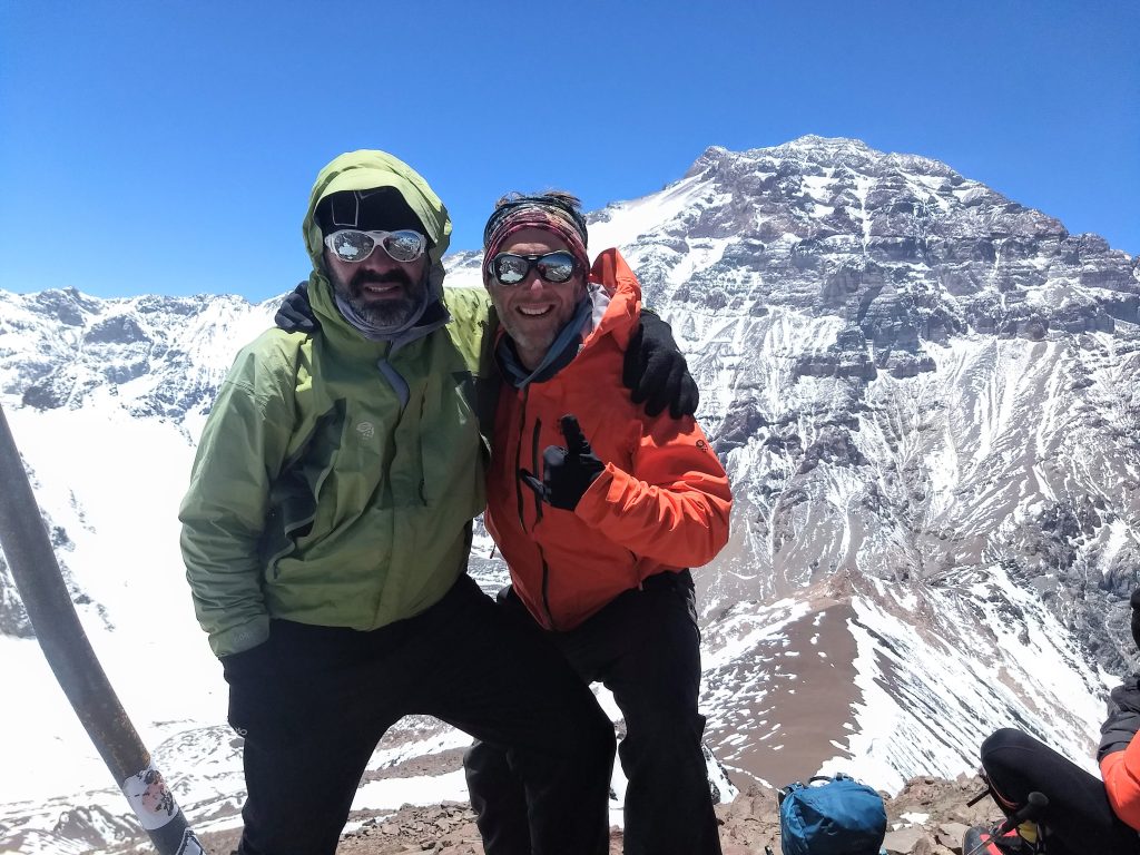 mountain guides in Aconcagua during expedition