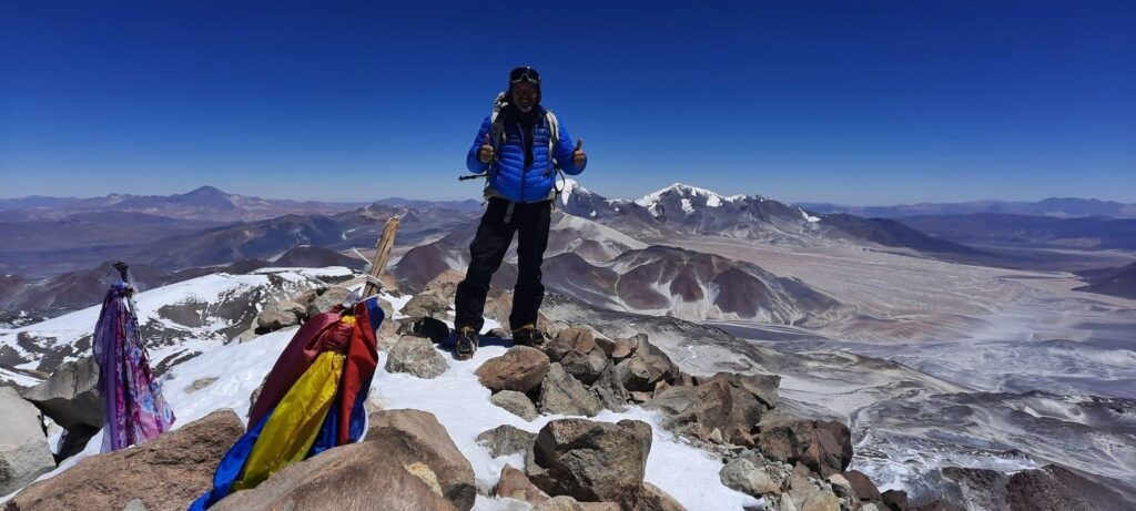 Ojos del Salado expedition Andes volcano
